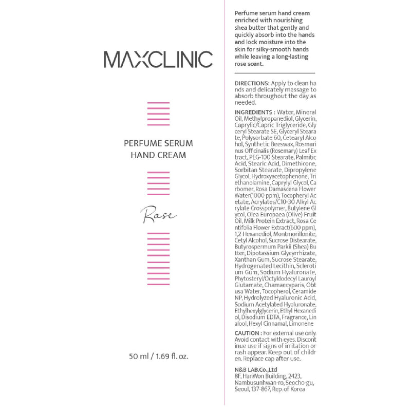 MAXCLINIC Perfume Serum Rose Hand Cream 50ml 1.69 lotion Moisturizer for dry and cracked hands Skin Travel Size - NewNest Australia