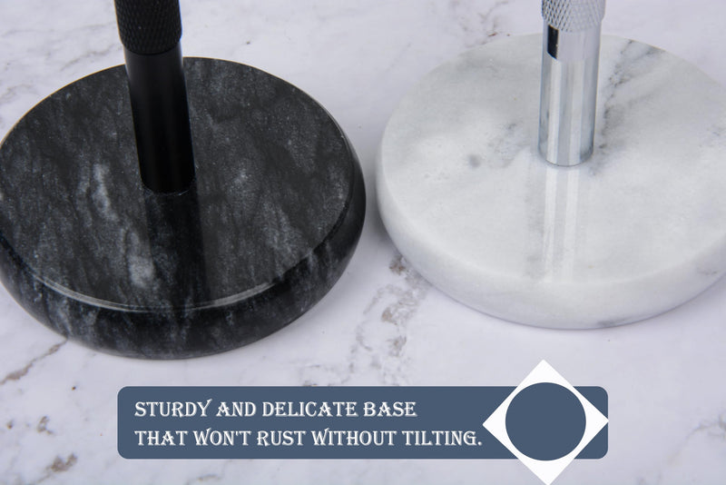 GMYIAK Razor and brush stand, razor holder with marble base is more stable, the base does not rust and the fitted protective distance protects your worktop, a gift (white). - NewNest Australia