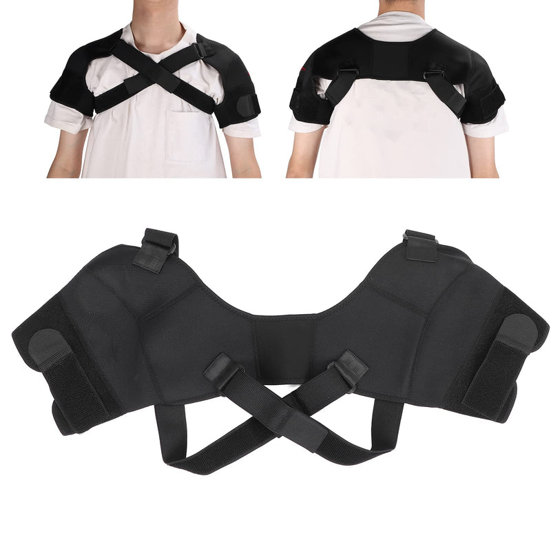 Elastic Shoulder Bandage Shoulder Strap, Double Shoulder Support Shoulder Wrap Protection Shoulder Strap Bandage For Outdoor Hiking Lifting Sports Posture Correction Shoulder Strap Back Stabilizer (M) - NewNest Australia