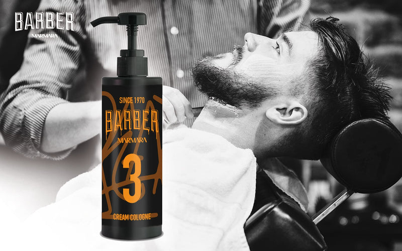 Barber Marmara No.3 After Shave Balm Men - Cream Cologne Men - 400 Ml - Men'S Aftershave Gel - Shaving After Treatment - Nourishes And Cools - Against Shaving Fire - Face Care - Barbershop Fragrance - NewNest Australia