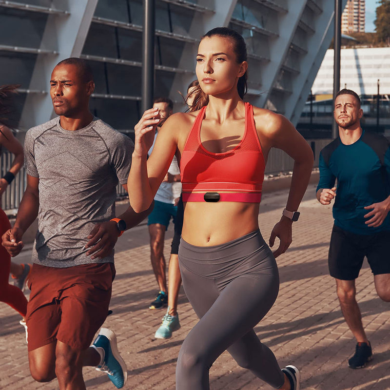 Coospo Bluetooth Heart Rate Monitor Chest Strap,ANT+ BLE HR Monitor Chest, HRM IP67 Waterproof, Use for Running Cycling Gym and Other Sports CooSpo Heart rate monitor h808s Black-red - NewNest Australia