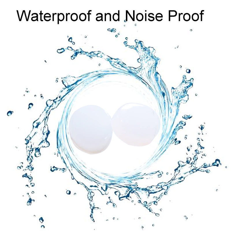 Ear Plugs for Sleeping, 6 Pairs Soft Reusable Waterproof Soft Silicone Gel Ear Plugs for Sleeping, Travel, Learning, Noise Reduction, White - NewNest Australia