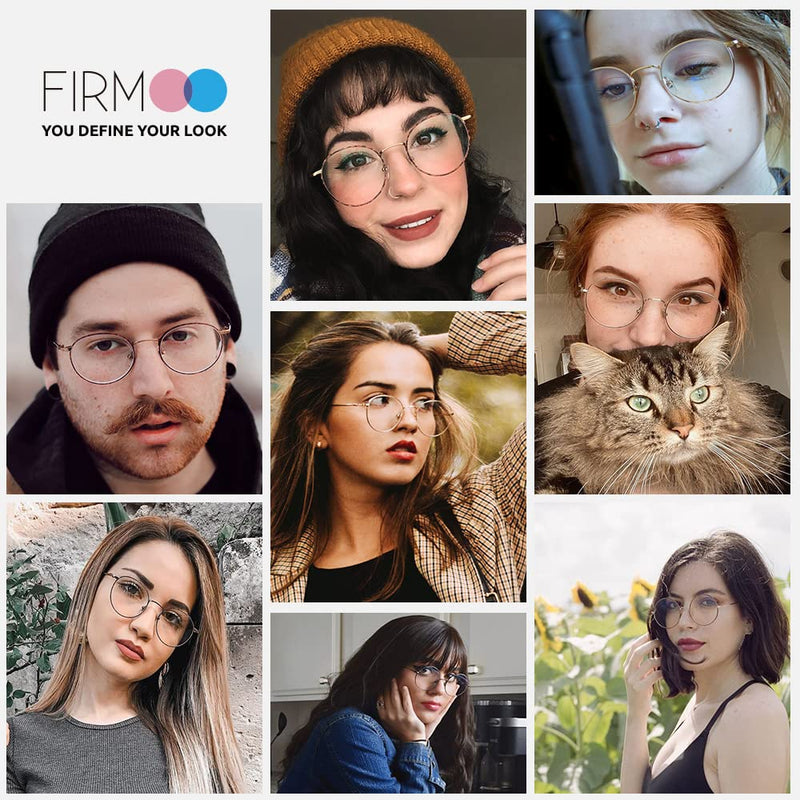 Firmoo blue light filter reading glasses with prescription 1.0x unisex glasses visual aid glasses reading aid reading glasses anti-glare scratch-resistant gold - NewNest Australia