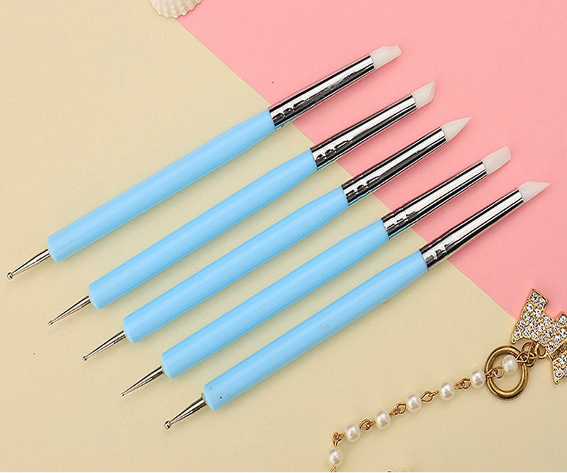 Ecjiuyi 9PCS Stylus Tools, 4PCS Double-Ended Metal Ceramic Clay Ball Dotting Tools and 5PCS 2 Way Silicone and Ceramic Clay Indentation Tool with a Storage Case - NewNest Australia
