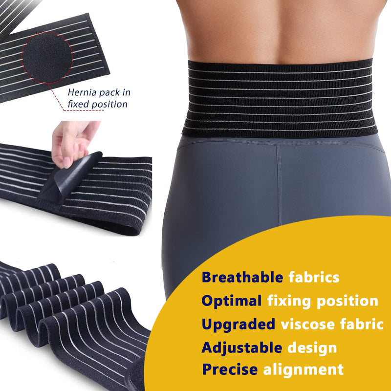 Umbilical Hernia Belt for Men and Women - Abdominal Support Binder with Compression Pad - Navel Ventral Epigastric Incisional and Belly Button Hernias Surgery Prevention Aid L - NewNest Australia