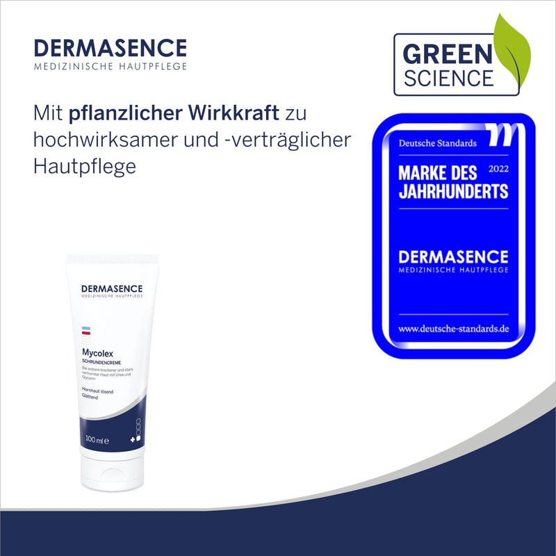 DERMASENCE Mycolex crack cream, 100 ml - horn-dissolving special care for thickened skin areas, especially on the feet - reduces roughness and cracks - fragrance-free - NewNest Australia