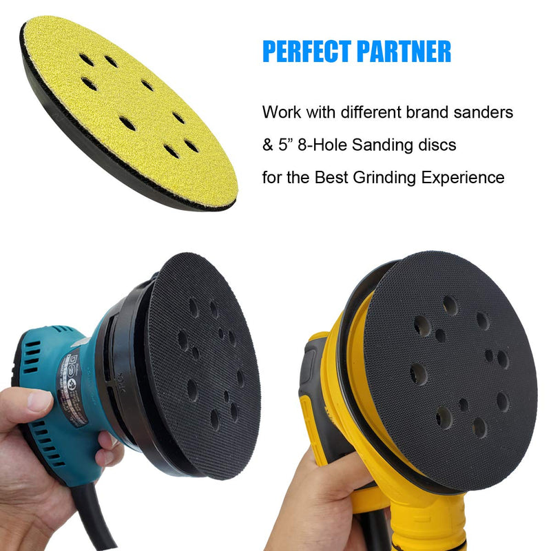 5-Inch Hook & Loop Sander Pad For DeWalt, Makita, Porter Cable and Hitachi Random Orbital Sander - Replacement Sander Pad Fits DW421/K, DW423/K & BO5010, BO5030K, BO5031K, BO5041K & 390 - NewNest Australia