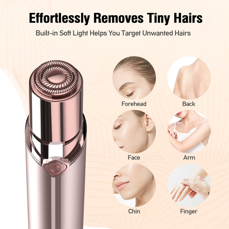 Facial Hair Removal For Women, Hair Removal Device (2023 Deluxe), Seihai Rechargeable Hair Remover/Face Shavers, Facial Hair Remover For Upper Lip, Chin, Included 4 X Replacement Heads - NewNest Australia