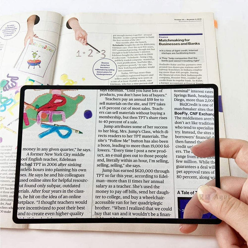 Keboyoe Pack Of 3 Magnifying Reading Magnifying Glasses Rectangular Reading Magnifying Glass In Din Medium Size 3X Magnification Lens Plastic Reading Magnifier Full Pages Fresnel Lens Magnifying Glass For Seniors Reading Books Maps - NewNest Australia