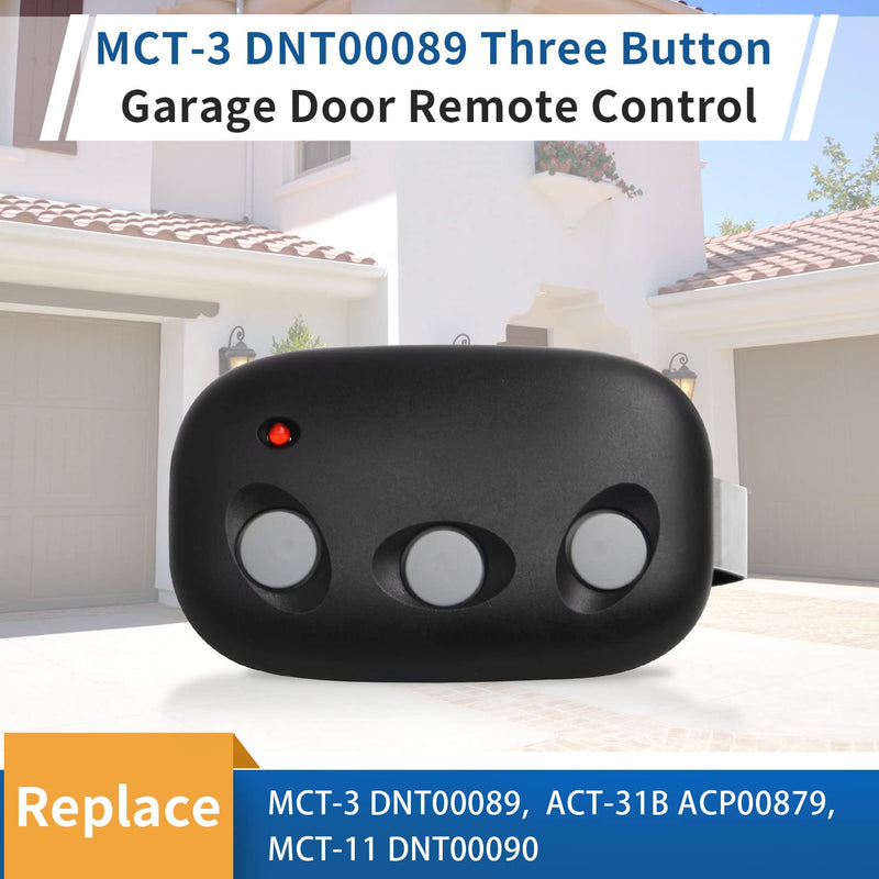 MCT-3 DNT00089 Linear Megacode Garage Door Remote Opener, Replace MCT-11 DNT00090, ACT-31B ACP0087, Three Button Remote Control Work for Linear LC075, LDO33, LDO50, LDCO800 and LSO50, 318MHZ 1 - NewNest Australia