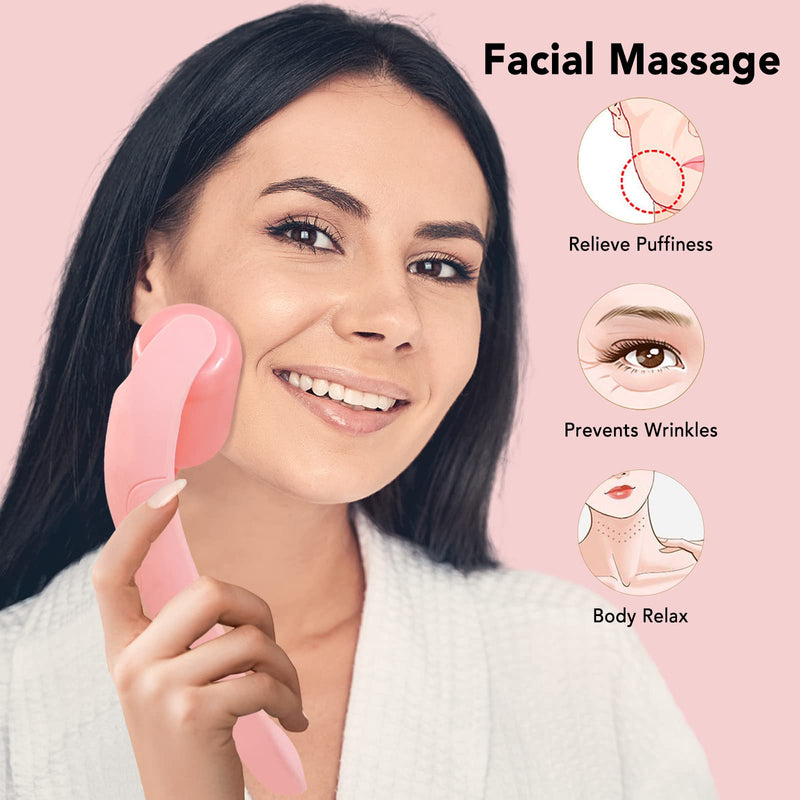 huefull Ice Roller for Face with 2 Rollers and Gua Sha Facial Tools, Face Roller for Reducing Puffiness, Redness & Migraine Relief - NewNest Australia