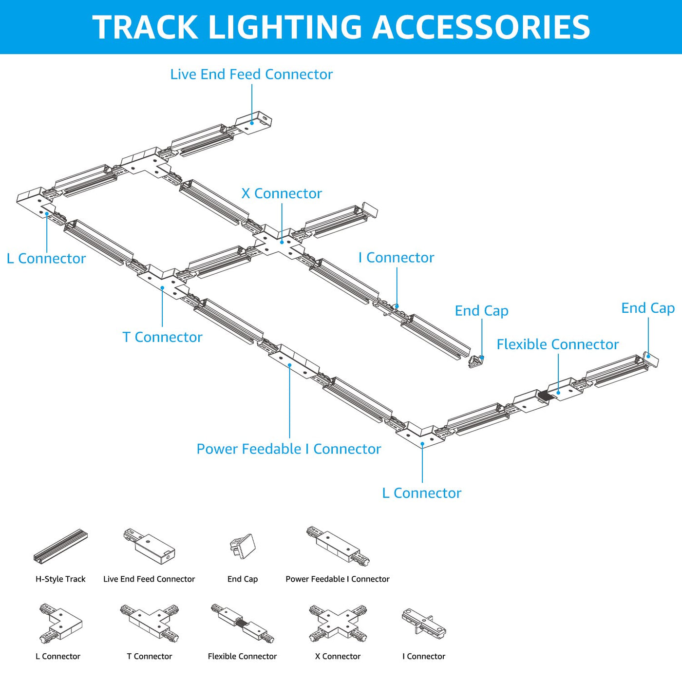 Track on sale lighting attachments