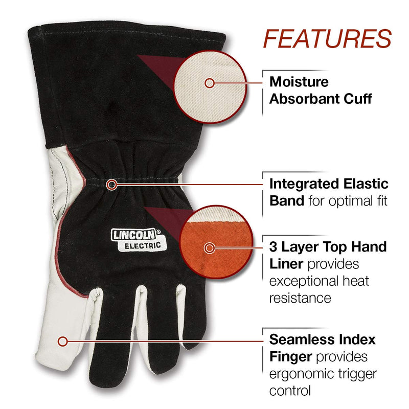 Lincoln Electric DynaMIG HD Professional MIG Welding Gloves | Comfort & Heat Resistance | 2XL | K3806-2XL XX-Large - NewNest Australia