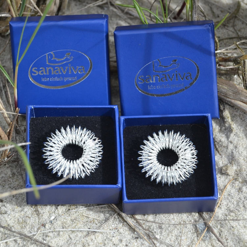 Sanaviva [Pack Of 2] Acupressure Ring For Promoting Blood Flow With Instructions - Practical Finger Massager Ring - Ying Yang Energy Ring - Acupressure - Ring - NewNest Australia
