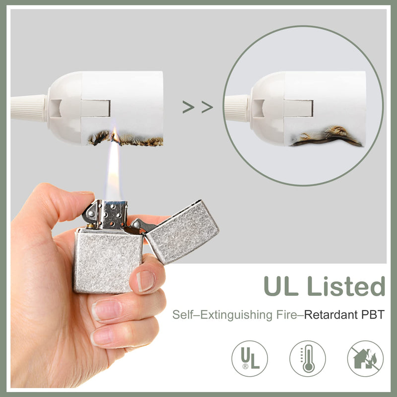 JACKYLED Extension Hanging Lantern Cord Cable UL 12Ft E26 E27 Socket On/Off Switch Plug in Pendant Lighting for Kitchen Bedroom Plant Growth Light - NewNest Australia