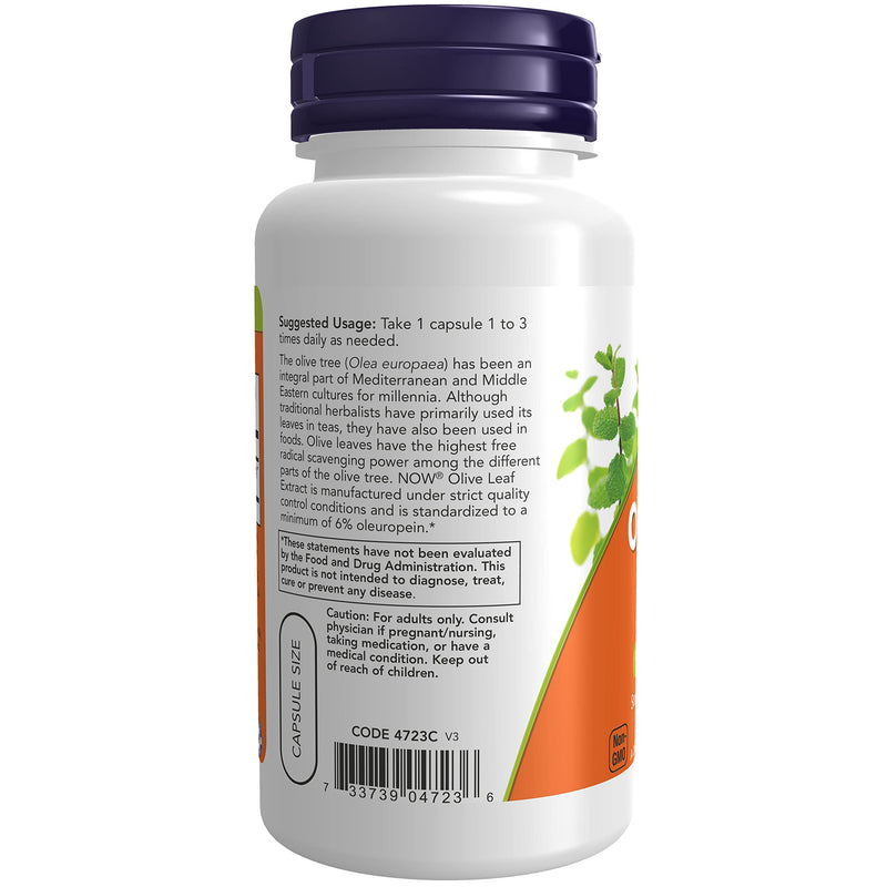 NOW Supplements, Olive Leaf Extract 500 mg, Free Radical Scavenger*, 60 Veg Capsules - NewNest Australia