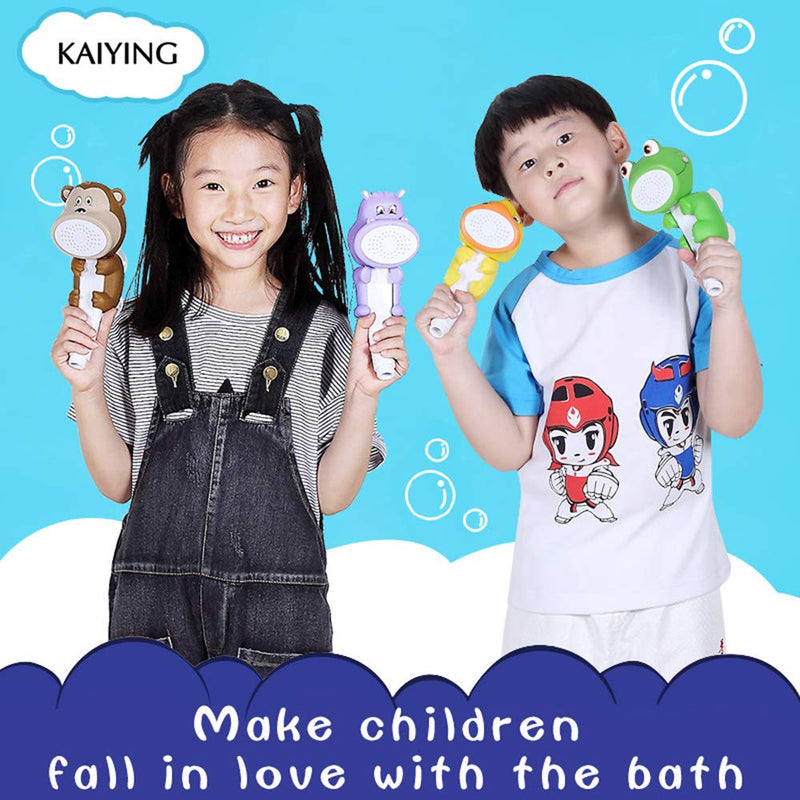 KAIYING Children's Handheld Shower Head,Cartoon Water Flow Spray Shower Head Baby Kids Toddler Bath Play Bathing Toys (J:Showerhead(Froggie)+Hose+Diverter) - NewNest Australia