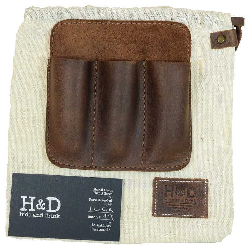 Hide & Drink, Rustic Durable Leather Minimalist Tool Pocket Pouch, Everyday Carry, Compact Organizer, Handmade Includes 101 Year Warranty :: Bourbon Brown - NewNest Australia