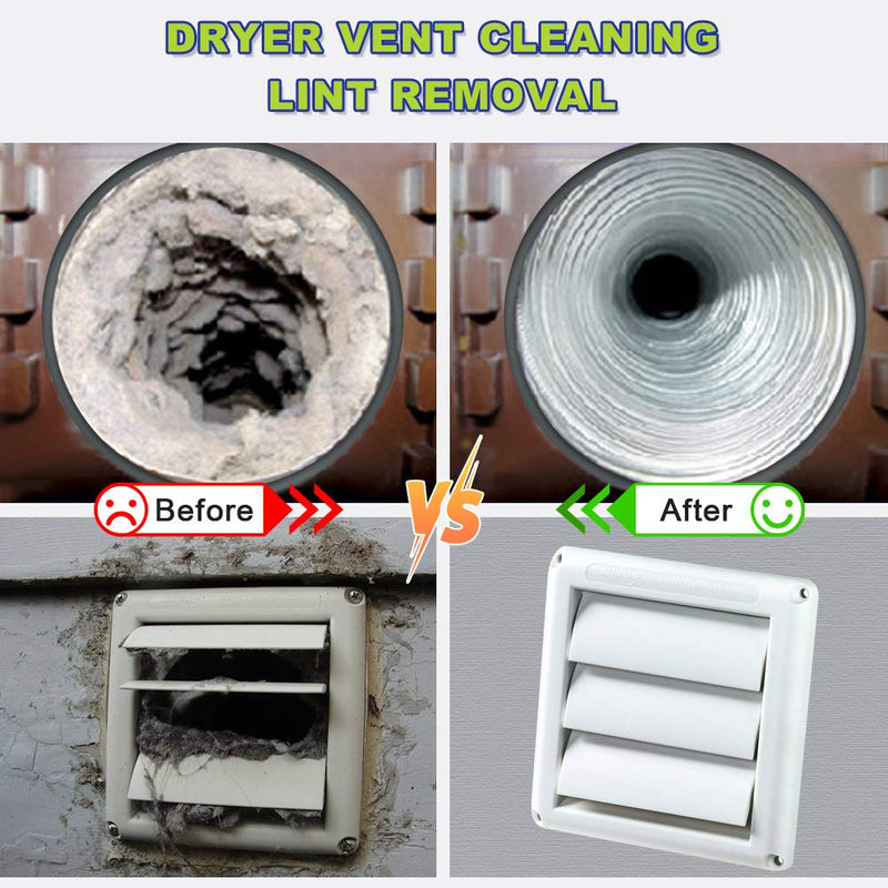 Sealegend 2 Pack Dryer Vent Cleaner Kit and Flexible Dryer Lint Brush Vacuum Hose Attachment Brush Lint Remover Power Washer and Dryer Vent Vacuum Hose Blue - NewNest Australia