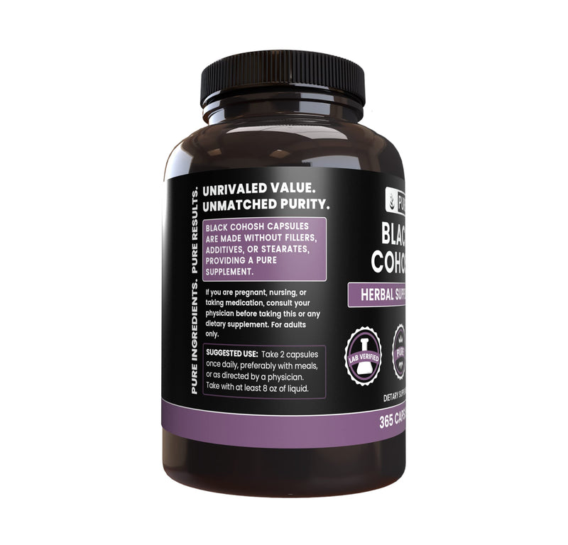 Pure Original Ingredients Black Cohosh (365 Capsules) No Magnesium Or Rice Fillers, Always Pure, Lab Verified 365 Count (Pack of 1) - NewNest Australia