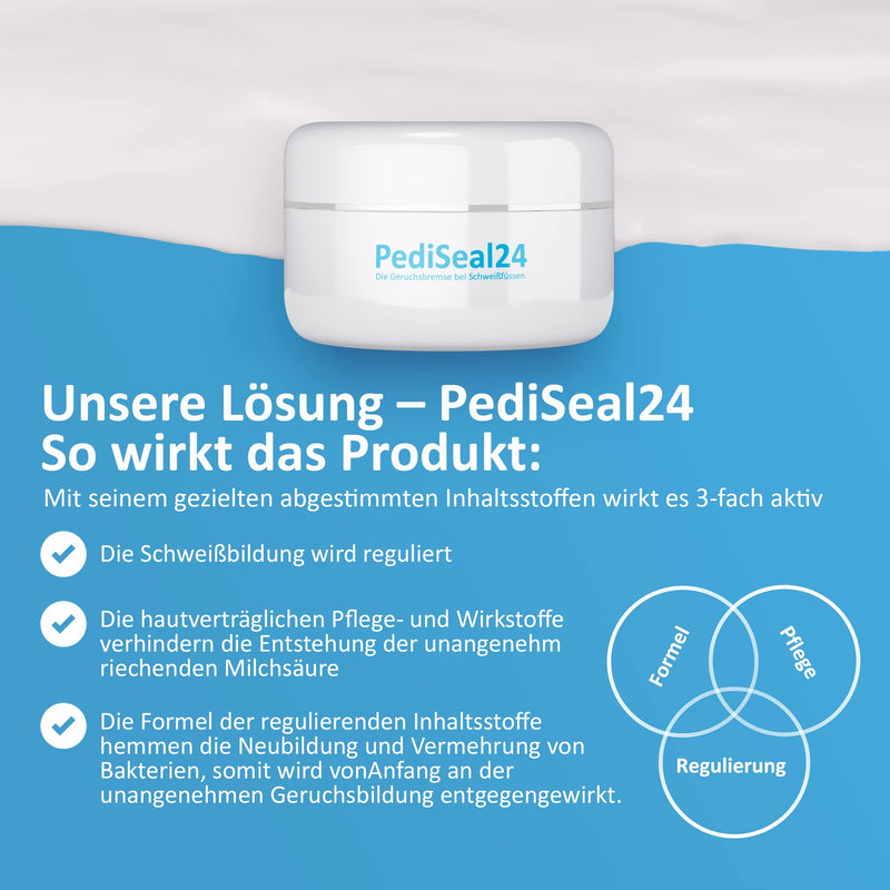 PediSeal24 - Against foot odor in sweaty feet with long-term effect - 1x application - NewNest Australia