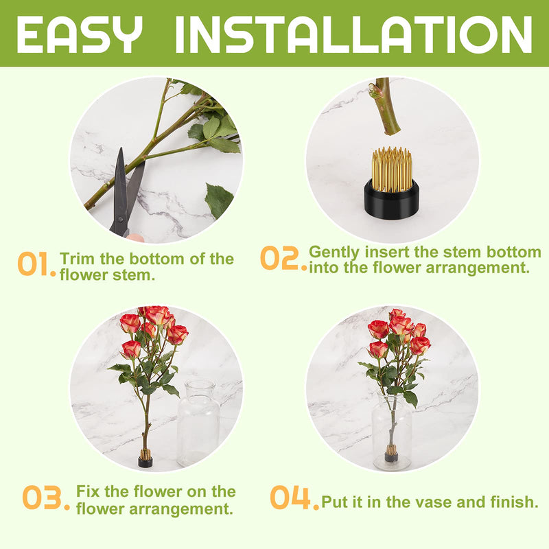 3 Pieces Flower Holder Round Flower Arranger Flower Fixed Tools Japanese Flower Holder Floral Arrangement Pin Holder for Flower Arrangement, Plant Fixation (Gold, 0.91 Inch, 1.02 Inch, 1.3 Inch) - NewNest Australia
