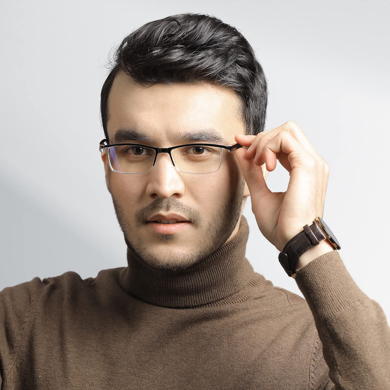 LUFF 4Pcs Anti-Blue-Ray Reading Glasses Portable Ultralight Readers 1.5X Black - NewNest Australia