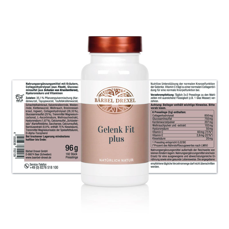 B√Ñrbel Drexel Joint Fit Pellets, Joint Capsules High Dose (192 Pieces) Made Germany Special Active Ingredient Combination Frankincense Devil'S Claw Card Collagen Hyaluronic Acid Cartilage Joints - NewNest Australia