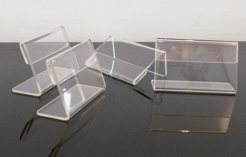 Set of 30PCS L Shape Clear Acrylic Price Card Tag Label Stand , Mini Sign Display Holder,Counter Top Stand 7x4cm - NewNest Australia