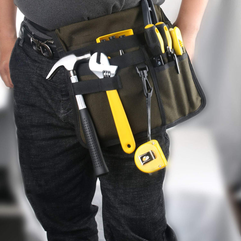 Professional Electrican's Pouch Tool Belt Pouch for with Many Pockets for Maintenance Tool Bag Tool belt (Green) Green - NewNest Australia