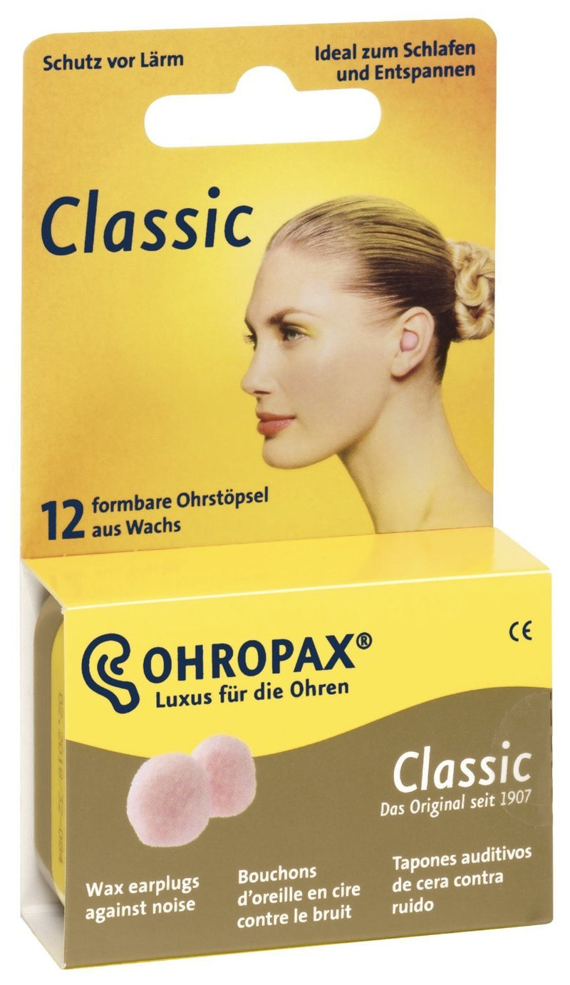 Ohropax Classic earplugs, 12 pieces (3 packs of 18 pairs) 12 pieces (pack of 3) - NewNest Australia