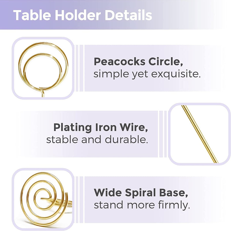HomWanna Table Number Holders 20Pcs - 2 Inch Mini Place Card Holder Short Table Number Stands for Wedding Party Graduation Reception Restaurant Home Centerpiece Decorations Office Memo (Gold) Gold - NewNest Australia