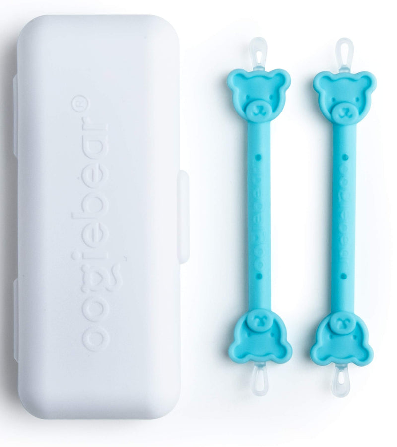 oogiebear - Patented Nose and Ear Gadget. Safe, Easy Nasal Booger and Ear Cleaner for Newborns and Infants. Dual Earwax and Snot Remover. Aspirator Alternative - two pack with Case - blue - NewNest Australia
