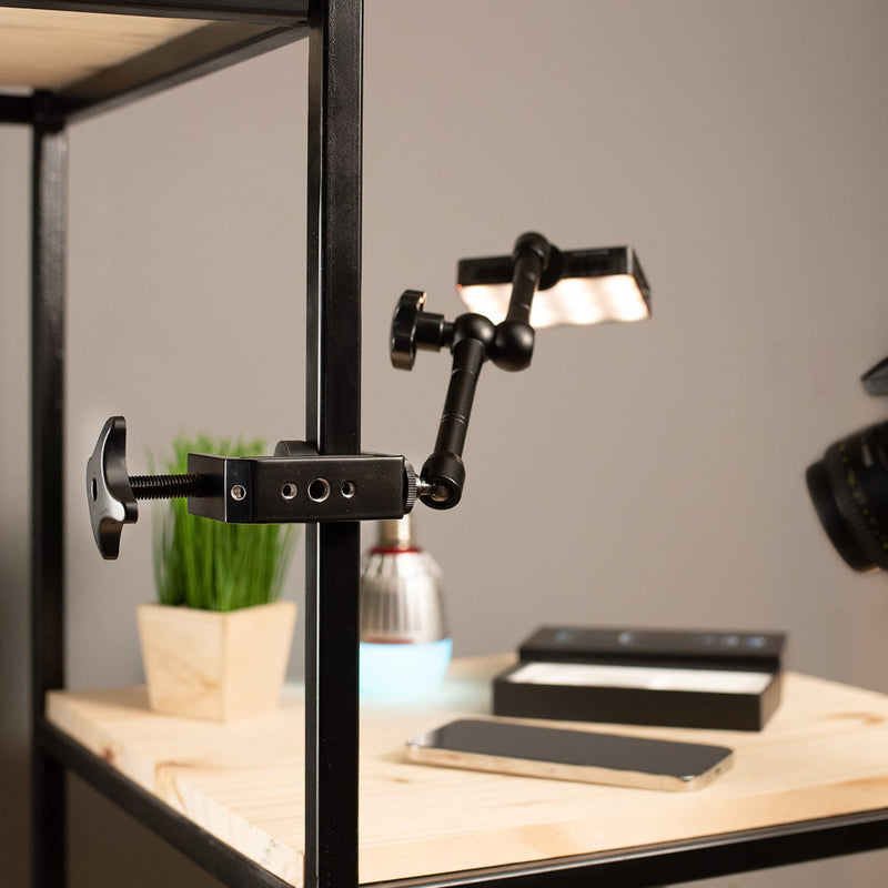 VIVO Steel C-Clamp with 1/4 inch-20 and 3/8 inch-16 Female Socket for Tables, Desk Mount, 1.5 inch Maximum Desktop Thickness, 2 Clamps, MOUNT-CP02 - NewNest Australia