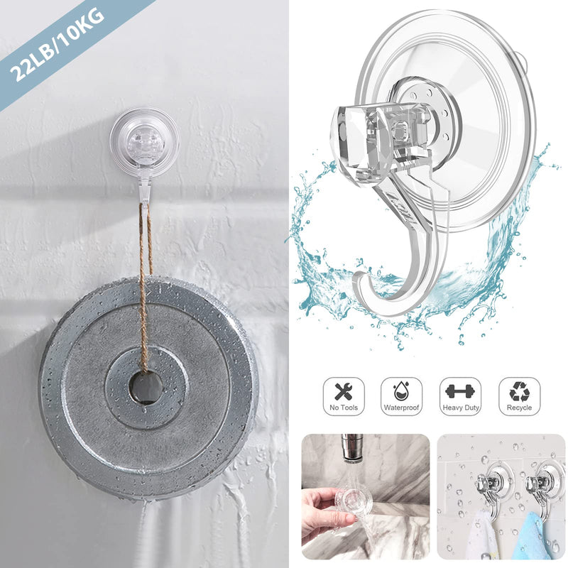 Wreath Hanger, VIS'V Large Clear Removable Heavy Duty Suction Cup Wreath Hooks 22 LB Strong Window Glass Door Suction Cup Wreath Holder for Halloween Christmas Wreath Decorations - 2 Packs - NewNest Australia