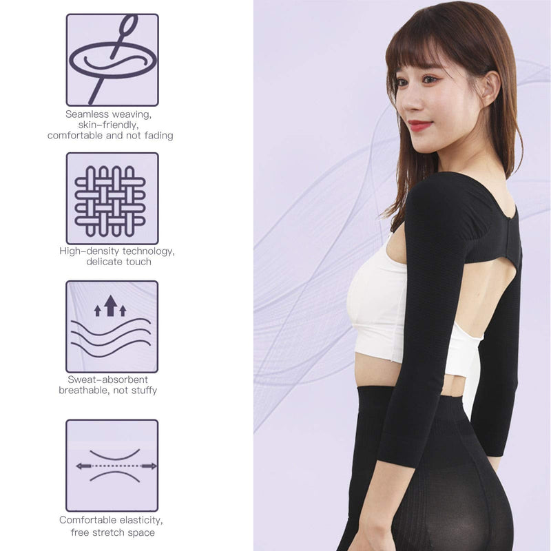 Yosoo Health Gear Shapewear Compression Sleeves, Upper Arm Shaper, Arm Slimming Shaper, Shrug Arms Wrap, For Women Posture Corrector, Shoulder Back Correction, Colour - NewNest Australia