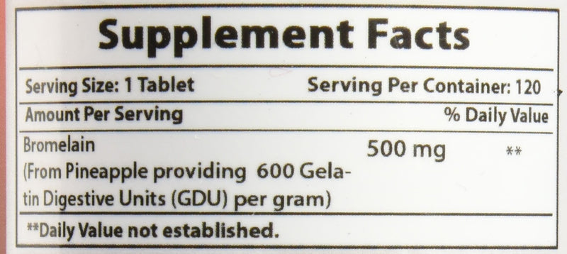 Best Naturals Bromelain Proteolytic Digestive Enzymes Supplements, 500 mg, 120 Tablets - Supports Healthy Digestion, Joint Health, Nutrient Absorption 120 Count (Pack of 1) - NewNest Australia