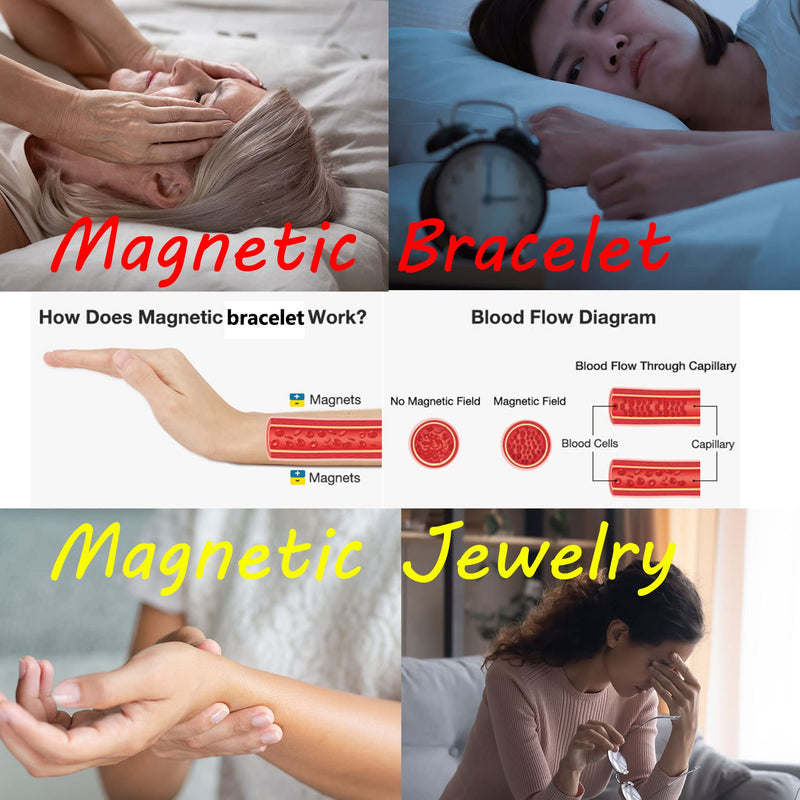 Jeracol Titanium Steel Magnetic Bracelets for Women,Love Heart Design Magnetic Wristband Brazaletes with Ultra Strong Magnets,Gifts with Removal Tool & Jewelry Gift Box LH-SG - NewNest Australia