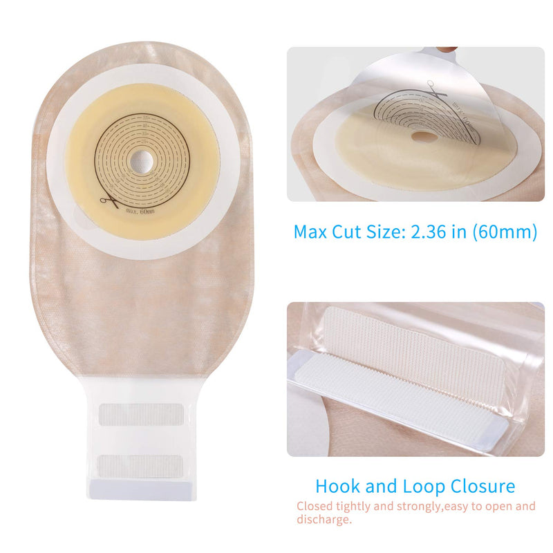KONWEDA 20 PCS Colostomy Bags, Ostomy Supplies,One Piece Drainable Ostomy Pouch for Ileostomy Stoma Care, Cut-to-Fit - NewNest Australia