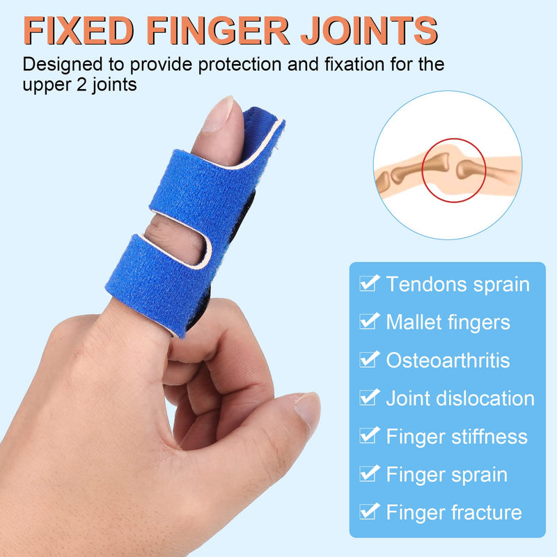 Altcompluser Pack Of 4 Finger Splints, Adjustable Finger Support, Finger Stabilizer With Built-In Aluminum Strap For Broken, Sprains, Arthritis, Tendonitis And Swollen Fingers - NewNest Australia