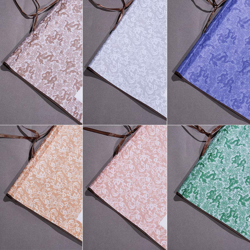 WANDIC Blank Hanging Scroll, 6 Pcs Blank Painting Scrolls Calligraphy Wall Mounting Scrolls Chinese Paper Scrolls for Art Painting Calligraphy Writing - NewNest Australia