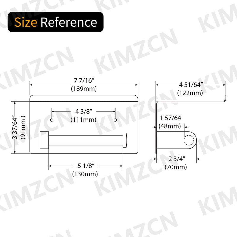 NANA kimzcn Bathroom Toilet Paper Holder with Shelf, Polished Stainless Steel Roll Toilet Tissue Holder Dual Wall Mounted for Mobile Phone Storage D69042C - NewNest Australia