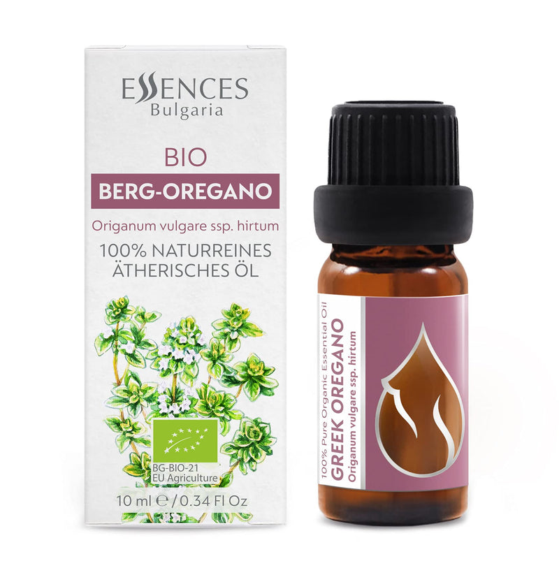 Essences Bulgaria Organic Mountain Oregano Oil 10 Ml | Origanum Vulgare Var. Hirtum | 100% Natural | Undiluted | Organic Certified | Top Quality From Family Business | No Genetic Engineering | Vegan - NewNest Australia