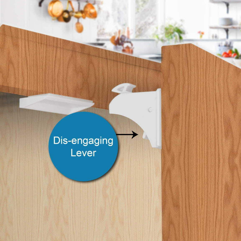 Enovoe Magnetic Locks - 12 Locks + 2 Keys - Magnetic Baby Safety Cabinet and Drawer Locks Child Proof Your Kitchen and are Easy to Install - No Drill, Tools or Screws Needed - NewNest Australia