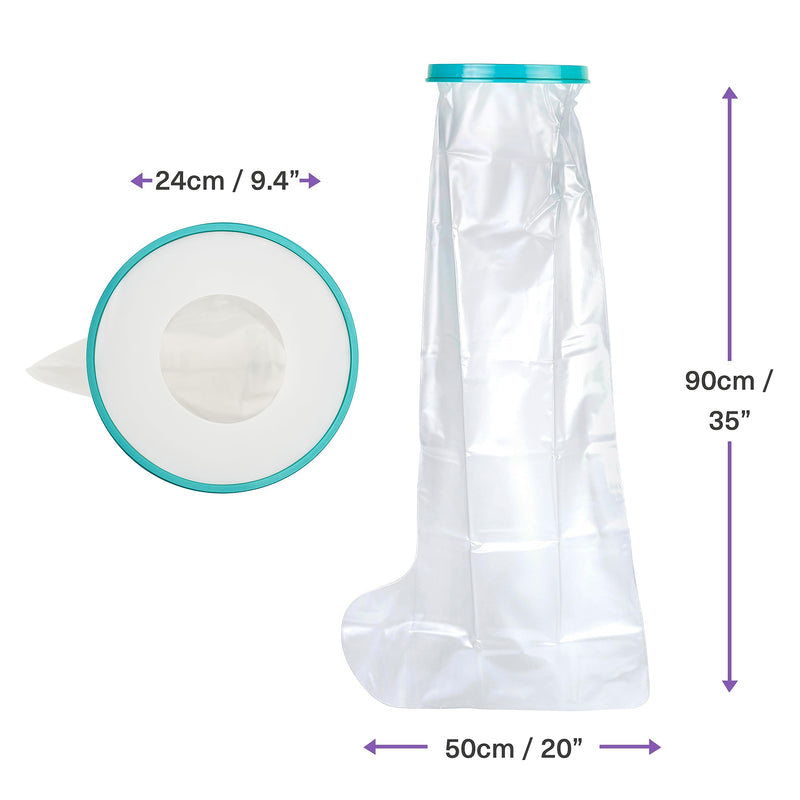 Bramble - Waterproof cast protection (leg), shower protection made of silicone for bath & shower - 102cm long - NewNest Australia