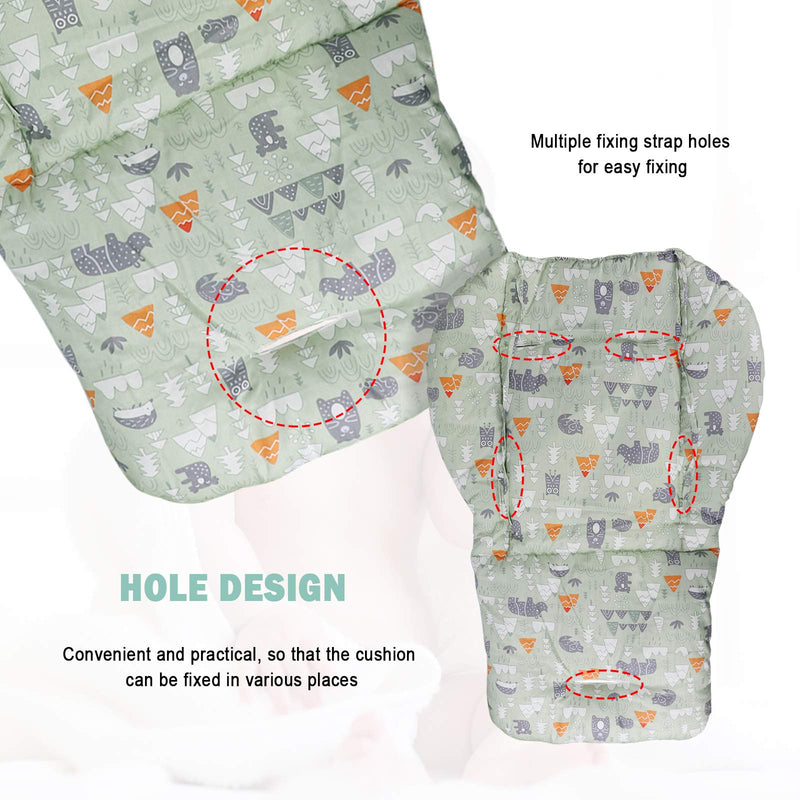 Myusbest Baby High Chair Cushion, Thick Pad for Wooden High Chair, Baby Dining Chair Liner Mat(er Mat(Green Forest) Green Forest - NewNest Australia