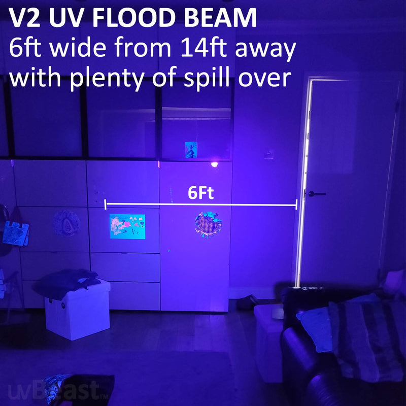 uvBeast V2 - Black Light UV Flashlight with HIGH DEFINITION with Flood Effect 385-395nm UV Best for Commercial/Domestic Use Works Even in Ambient Light – USA Stock – UK Design - NewNest Australia