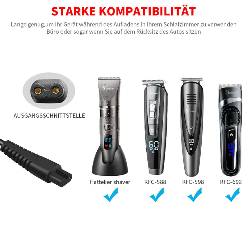 MEROM charging cable compatible with Hatteker men's professional hair trimmer, beard trimmer RFC-588 RFC-598 RFC-690 RFC-692 RFC-696 RSCX-9598 RSCX-7568 power supply - NewNest Australia