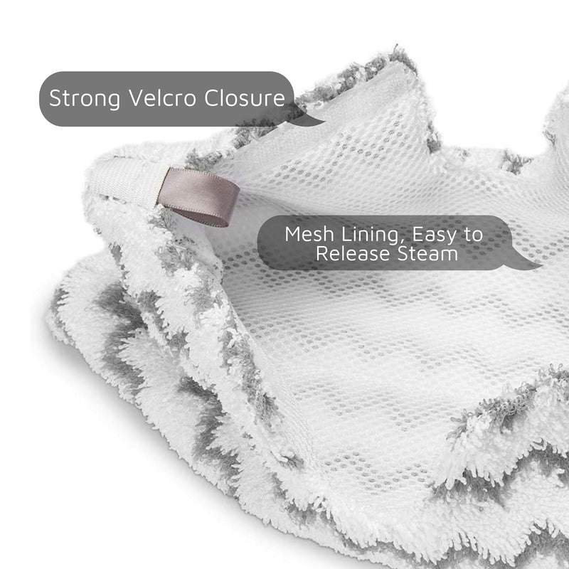 Flammi Steam Scrub Mop Pad Heavy Duty Fit Shark Steam Pocket Mop S3501 S3601 S2901 S2902 S3550 S3801 S3901 SE450 S3601D S3901D for All Hard Floors 2 Gray - NewNest Australia