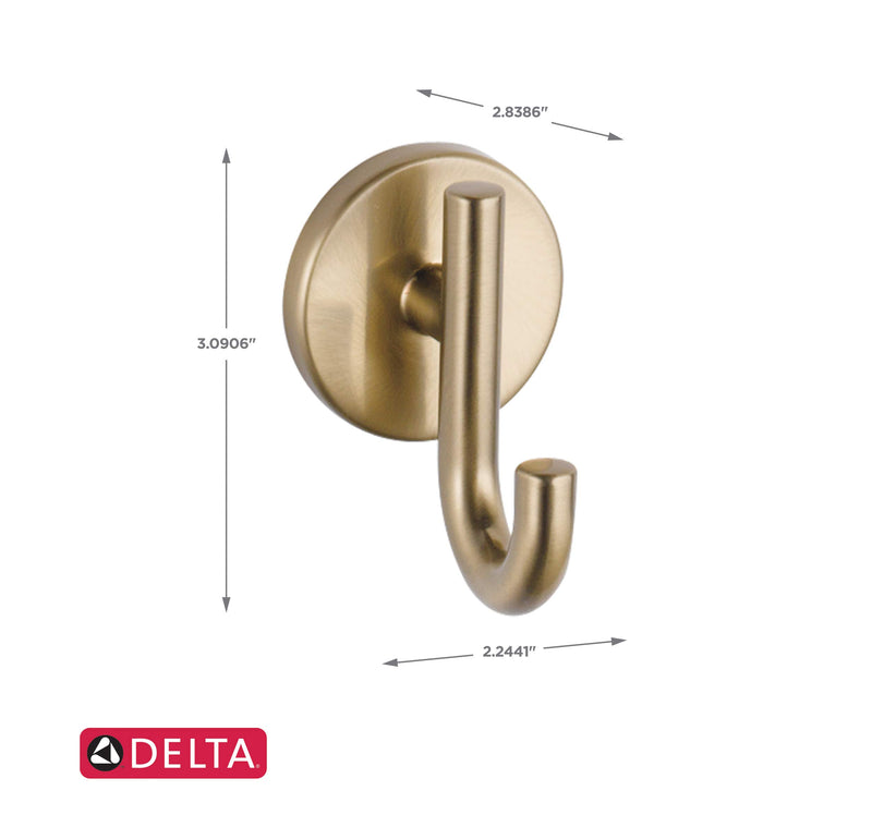 Delta Faucet 75935-CZ, 2-1/4 Inches, Champagne Bronze Towel Hook - NewNest Australia